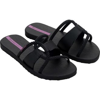 Ipanema Diversa Slide Sandal in Black/Lilac at Nordstrom, Size 6