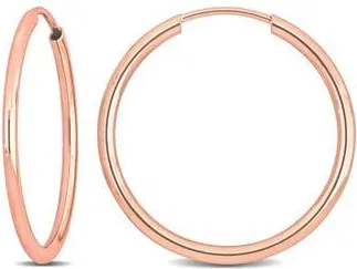 Delmar 14K Gold Hoop Earrings, 20mm in Rose at Nordstrom Rack