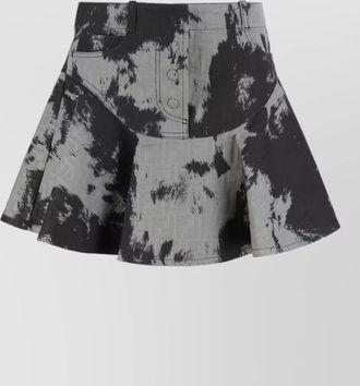 Fendi denim high-rise a-line skirt