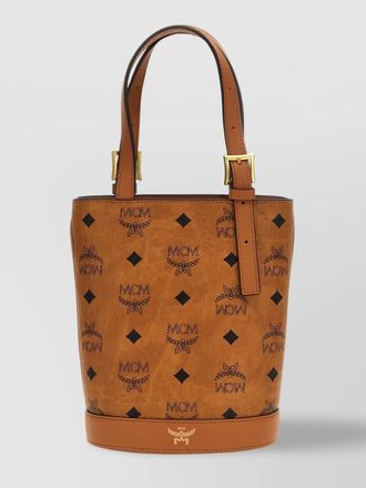 MCM ブラウン レザー トートバッグ MCM ブラウンレザートートバッグ - メルカリ