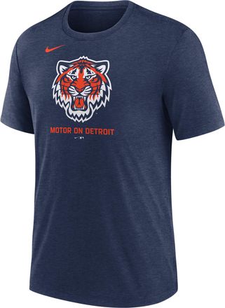 Nike Detroit Tigers Logo Nike Mens MLB T-Shirt in Blue | NJFD44BDG-J77