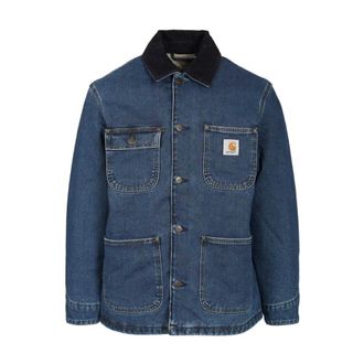 Carhartt Work in Progress OG Chore Coat - Heren - Spijkerjassen - Blauw - XS - Katoen - Jassen