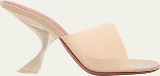 Amina Muaddi 90mm Taylor Transparent Slippers