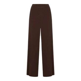 Manila Grace Pantaloni Ampi e Fluidi - Trousers - Mujer - Marr&oacute;n - XL