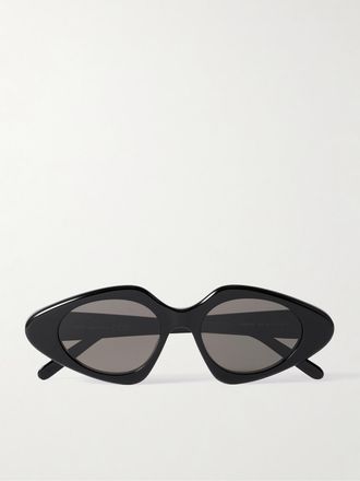 Loewe Occhiali Da Sole In Acetato Con Montatura Cat-eye Slim - Nero