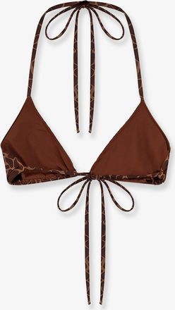 MC2 Saint Barth Womens Bikini Top Brown Polyamide Swimwear Sea Clothing