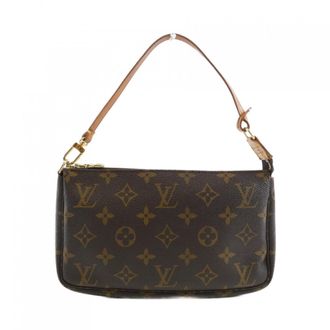 Louis Vuitton Monogram Marron Coated Canvas Pochette Pouch (Pre-Owned)