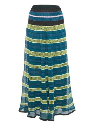 Missoni striped maxi skirt - women - Cotton/Polyamide/Viscose/Polyester - S - Blue