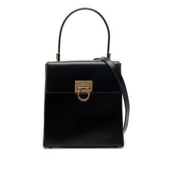 Ferragamo Pre-owned Ferragamo Small Leather Gancini Iconic Top Handle Bag Ladies ANWBRLXFCWD6QPGB