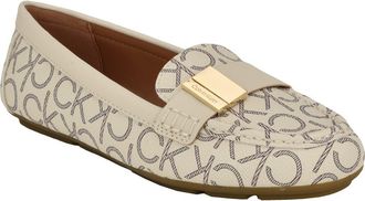 Calvin Klein Lisa Loafer in White Multi Logo at Nordstrom Rack, Size 5.5
