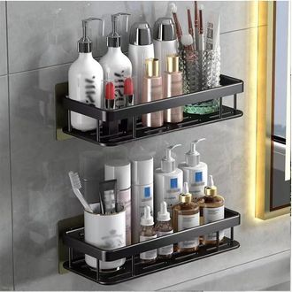 OEM Mensola Da Bagno Autoadesiva Con Cestello A Parete Per Doccia, Organizzazione E Stoccaggio Domestico, Non Richiede Foratura, Grande Capacit&agrave;