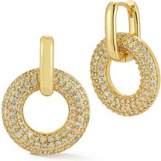 Glaze Jewelry Pav&eacute; Drop Earrings in Gold at Nordstrom Rack