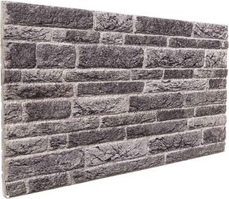 vidaXL Paneles De Pared 10 Uds. 100 X 50 Cm Gris Antracita Espuma Eps Vidaxl