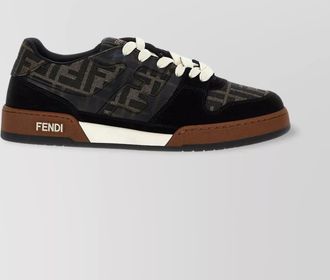 Fendi stitched leather low-top sneakers