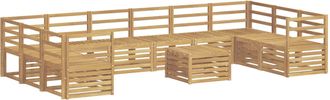 vidaXL Conjunto De Sof&aacute;s De Exterior 11 Uds. Blanco Vidaxl