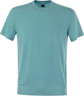 Fedeli Garment-Dyed Linen And Elastane Blend T-Shirt