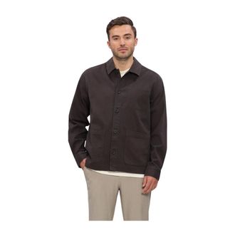 Les Deux Layton Katoenen Overshirt - Heren - Jassen - Bruin - Maat: S Katoen
