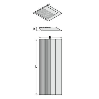 CMT 793.650.50 Juego 4 Cuchillas Corugadas Hs 650x50x8 Para Cepilladora