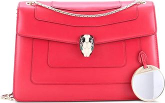 Bulgari Serpenti Forever Square Leather Large shoulder bag - Roze