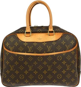 Louis Vuitton Deauville Handbag Monogram Canvas Brown Canvas Handbag (Pre-Owned)