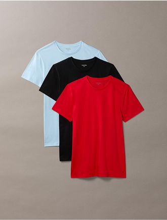 Calvin Klein Mens Cotton Classics 3-Pack Crewneck T-Shirt - Multi - XL