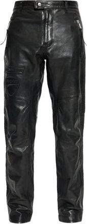 Dsquared2 x Ducati Zip Leather Trousers - Black
