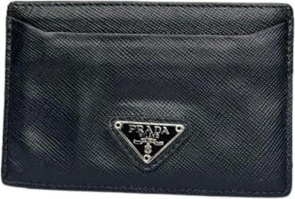Prada Pre-owned Wallets, unisex, Black, Size: ONE SIZE Pre-owned Vintage Card Holder