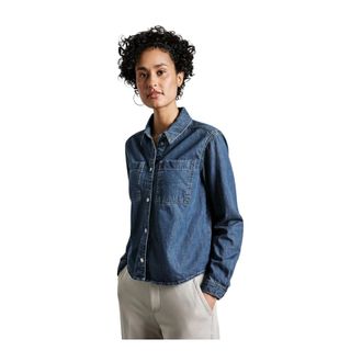 Street One Dames, Blouses & Shirts, Blauw, Maat: L Denim