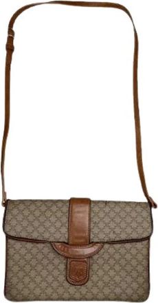 Celine Pre-owned Leather Crossbody Tas - Dames - Vintage Schoudertas - Beige - ONE Size - Leer - Vintage