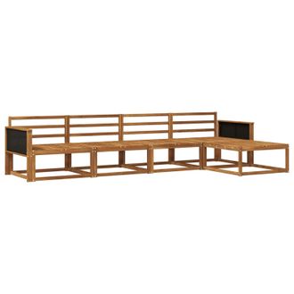 vidaXL Conjunto De Sof&aacute;s De Exterior 5 Pcs Natural Vidaxl