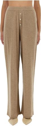 Guest In Residence Everywear Pant - Dames - Wijde Broeken - Beige - L - Kasjmier - Broeken