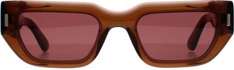 Calvin Klein Rectangle Unisex Transparent Brown Pink Dark Purple CK24500S - One Size
