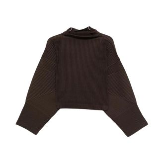 Issey Miyake Round-neck Knitwear - male - Issey Miyake - Round-neck Knitwear - Brown - XL - Knitwear