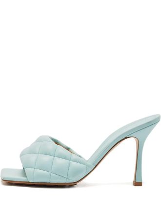 Bottega Veneta 100mm quilted leather sandals - Blue