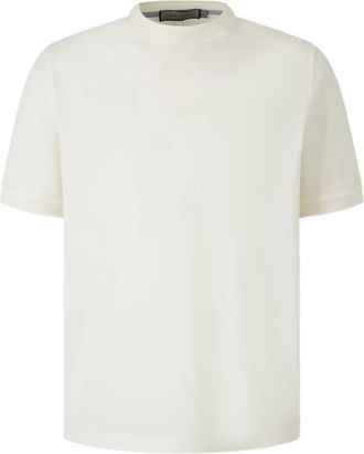 Canali crew-neck cotton T-shirt - White