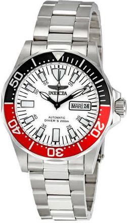 Invicta Signature Pro Diver Automatic White Dial Coke Bezel Mens Watch 7044