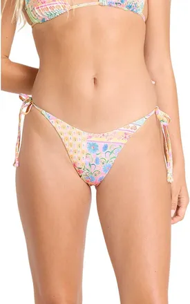 Billabong Love Crush Reversible Side Tie Bikini Bottoms in White Multi at Nordstrom, Size X-Large
