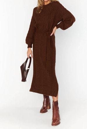 Show me your Mumu Barb Sweater Dress In Chocolate
