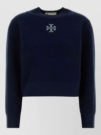 Tory Burch wool blend crew neck knit sweater