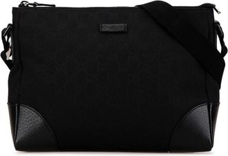 Gucci Pre-owned Cross Body Bags, female, Black, Size: ONE SIZE Pre-owned GG Supreme Messenger Crossbody Bag