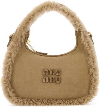 Miu Miu Sand Suede Handbag