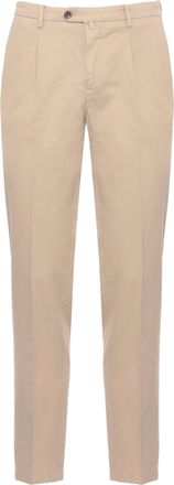 BRIGLIA 1949 Beige Bg21 Cotton Straight-Leg Pants