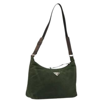 Prada Pre-owned Shoulder Bags, female, Green, Size: ONE SIZE Pre-owned Vintage Shoulder Bag
