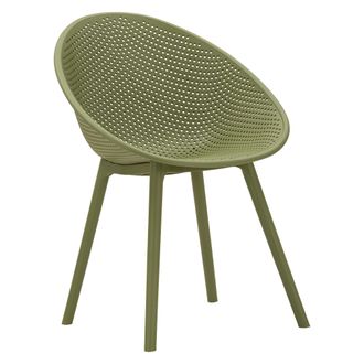 Dmora Silla Tansen, 2 Sillas, Adecuado Para Interior/exterior, Material Estructura De Pl&aacute;stico, Verde