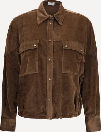 Brunello Cucinelli Camicia in velluto a coste Woman XS