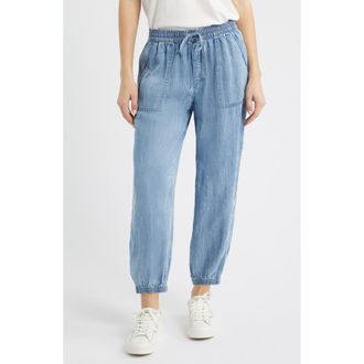 Beach Lunch Lounge Andi Chambray Drawstring Joggers in Medium Wash at Nordstrom, Size X-Small