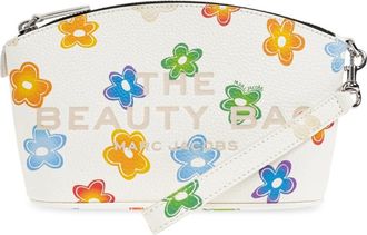 Marc Jacobs Leren toilettas met print - Dames - Toilettassen - Wit - ONE Size - Leer - Tassen