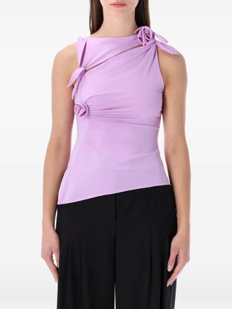 Coperni floral-knot top - Purple