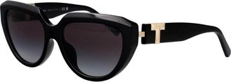 Tiffany & Co. Stijlvolle zonnebril met model 0Tf 4238U - Dames - Zonnebrillen - Zwart - 55 MM - Accessoires