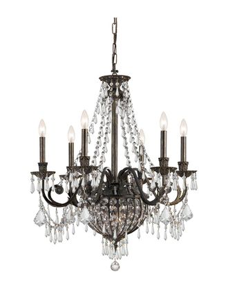 Crystorama 6-Light Vanderbilt Chandelier Hand Cut Crystal